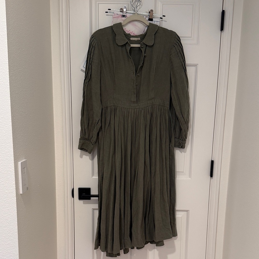 Little women atelier moss Green Beth dress, size S/M